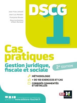 cover image of DSCG 1--Gestion juridique fiscale et sociale--Cas pratiques